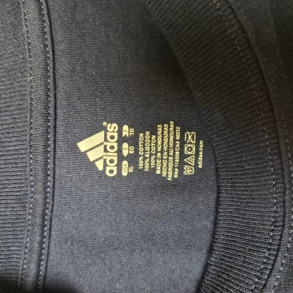 Adidas Michigan Wolverines Mens XL Navy Blue Graphic T-Shirt NCAA College Tee
